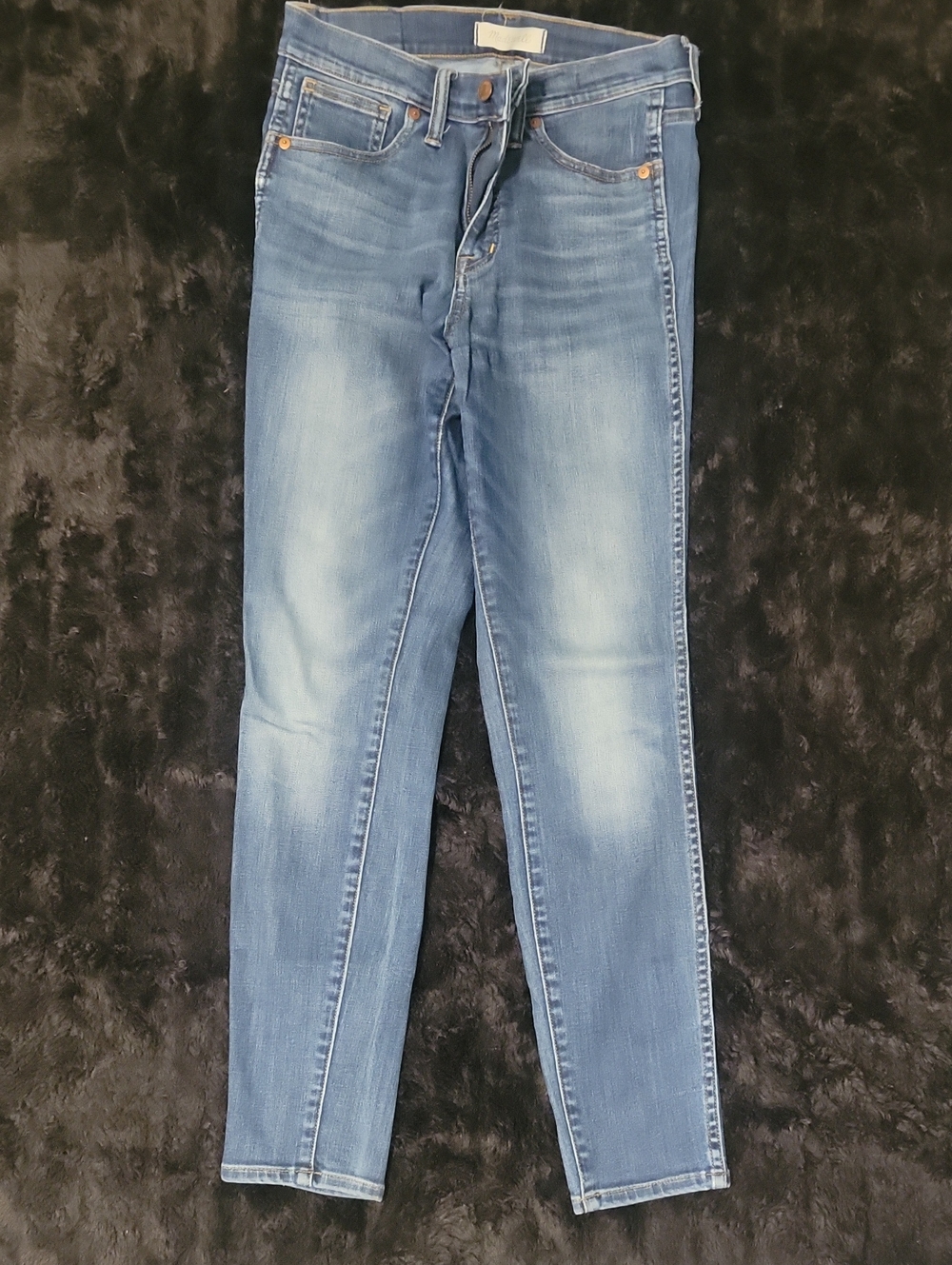 Madewell Women's Skinny Jeans - Medium Blue Faded